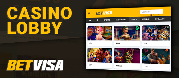 Casino Lobby at BetVisa - what a player from Bangladesh needs to know