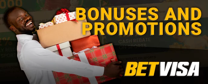 Bonuses at BetVisa Casino - promotions offers for players from Indonesia