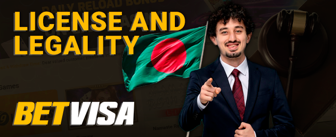 About the legality of the game at BetVisa - is it legal to play online casino for a player from Bangladesh