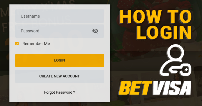 Authorization at BetVisa casino - how to log in to account