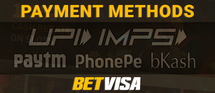 About payment methods in BetVisa casino for residents of Bangladesh - IMPS, Rocket and others