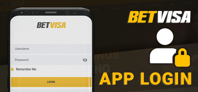 Authorization at BetVisa online casino via mobile device