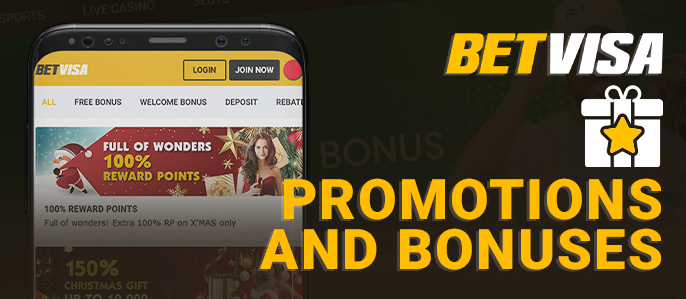 About bonuses for players from Bangladesh at BetVisa mobile casino - what bonuses are there