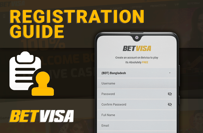 Registration on the site BetVisa casino via cell phone - how to create a new account