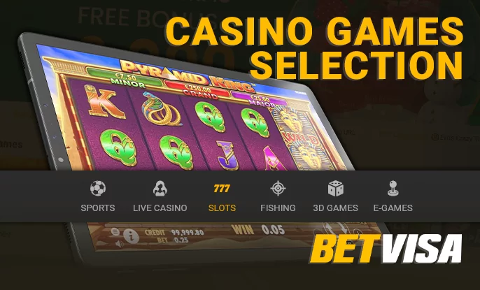 About Casino Games at BetVisa Casino - Live Casino, Slots and More