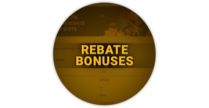 About Rebate Bonuses at BetVisa Casino - limits and percentage