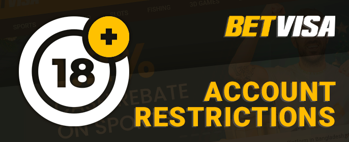 What restrictions are in the account at BetVisa casino - limitation of access to minors