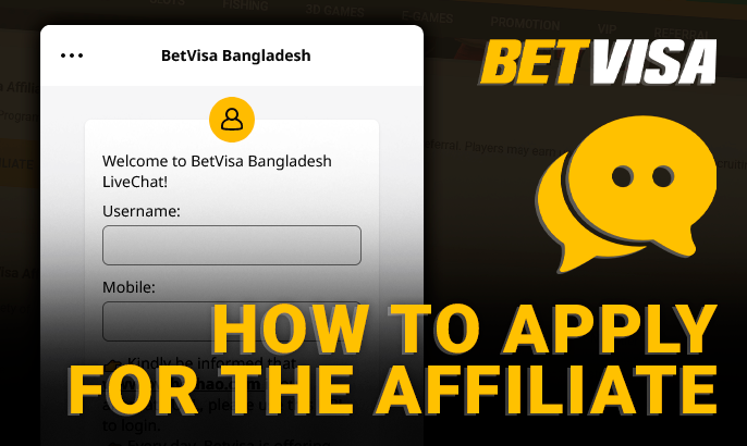 How to start an Affiliate Program with BetVisa - step-by-step instructions