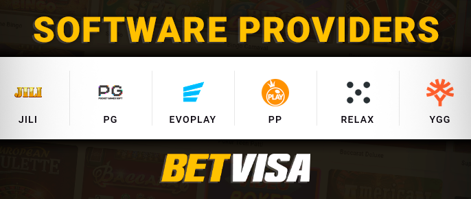 Software Vendors of table games on BetVisa - list of providers and number of games