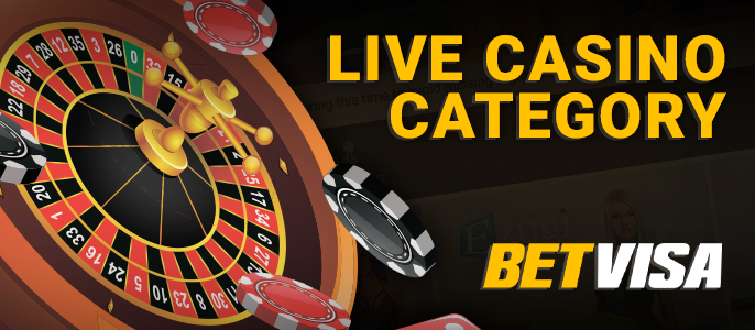 Category of live games on BetVisa casino website - blackjack, sic bo and other