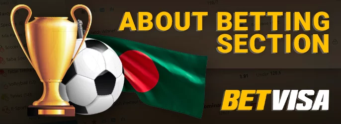 About the BetVisa betting section - information about the license and sports